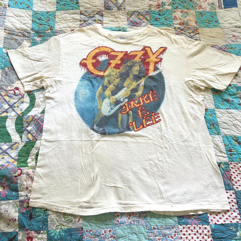 Vintage 1984 Ozzy Osbourne Bark at the Moon Jake E Lee Tour Shirt Single Stitch